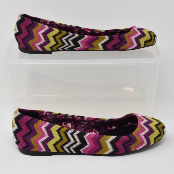Missoni Target Chevron Zig Zag Ballet Flats NWOT 6 Ballerina Boho Shoe - Picture 4 of 11